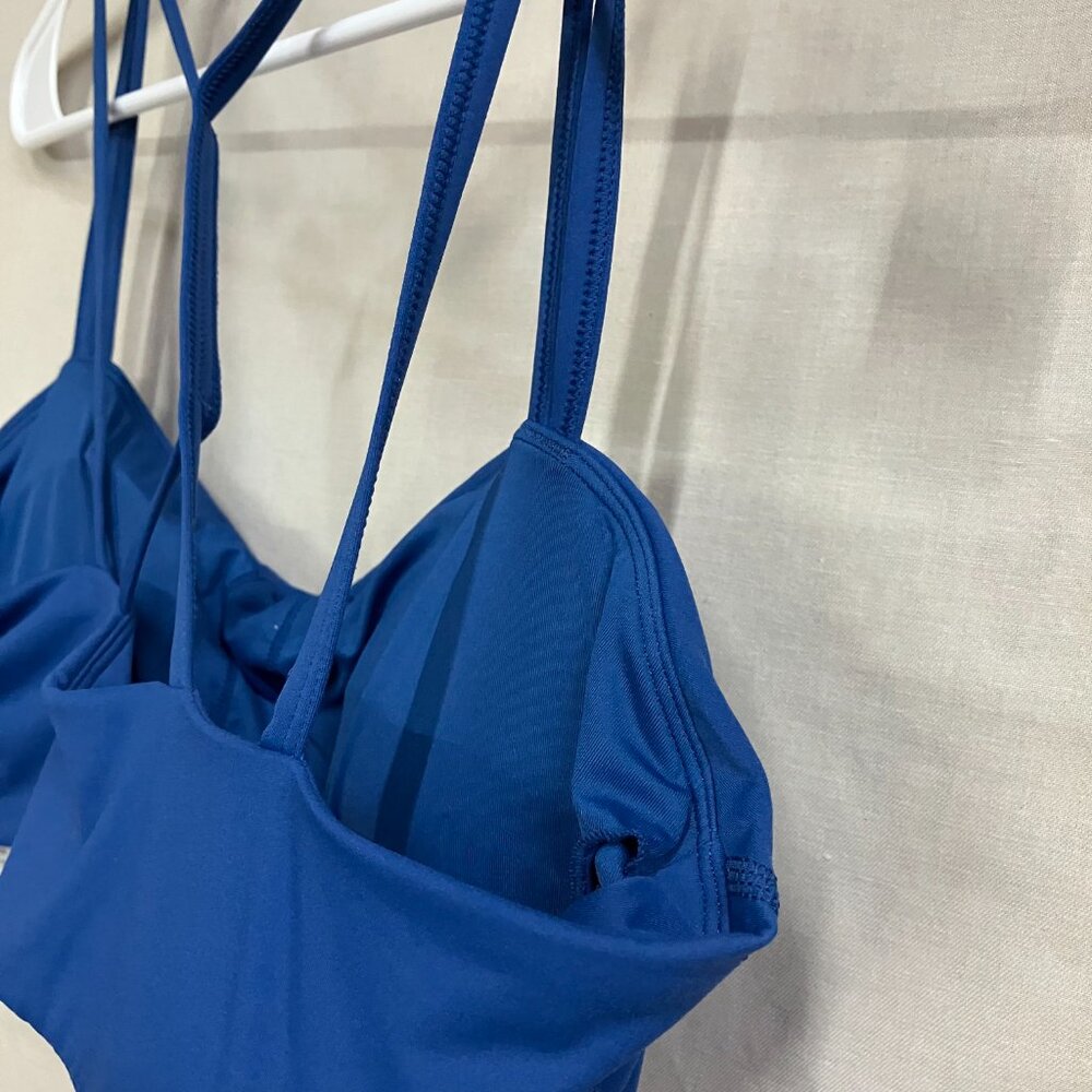 WT JoyLab Women's L Deep Sea Blue Strappy Athletic Sports Bra Removable Pads - Picture 11 of 13